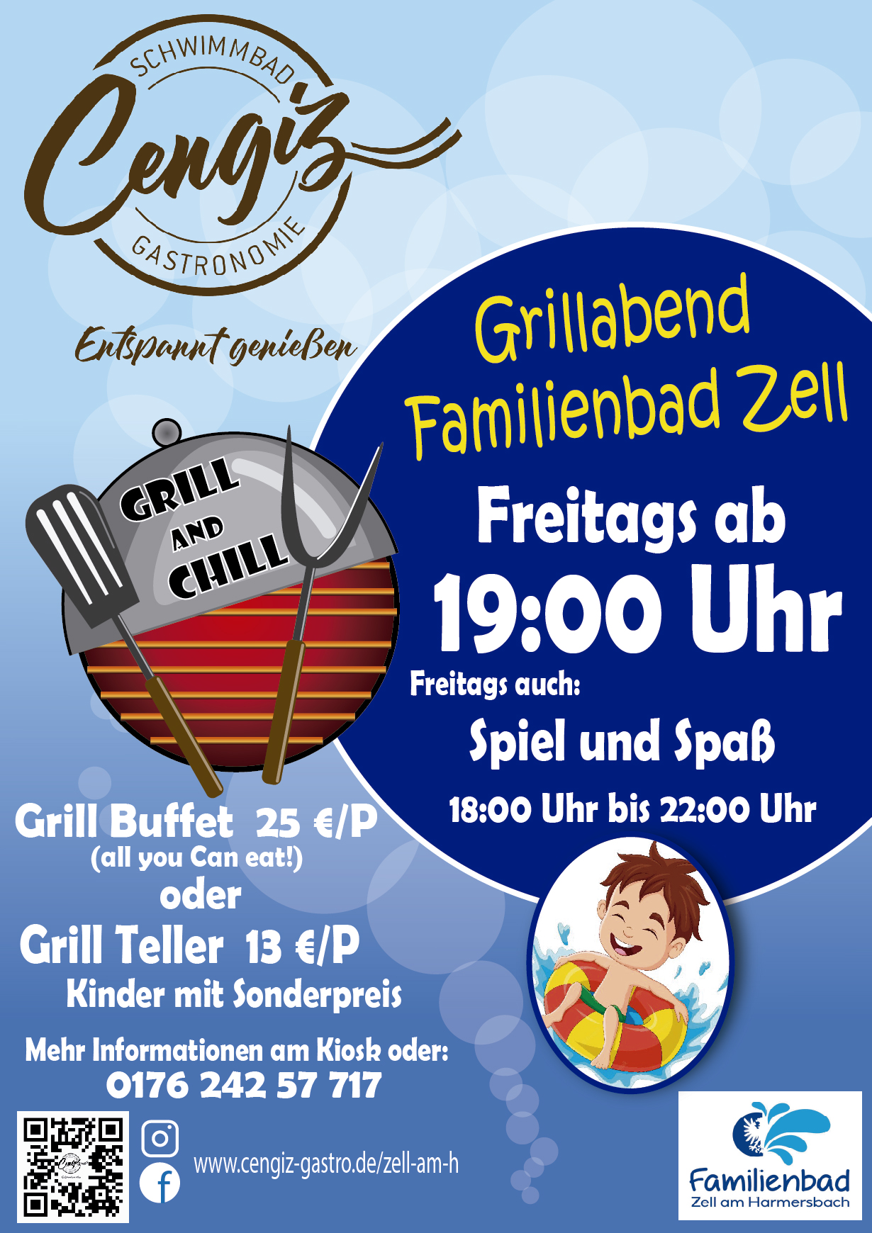 Grillabend Familienbad Zell